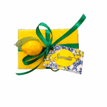 Lemon soap with ribbon