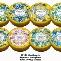 Lemon soap round shape majolica wrapping 100g